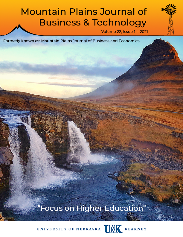 Mountain Plains Journal of Business and Technology, volume 22 issue 1, 