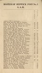 Roster of Sedwick Post No. 1, G.A.R. by Sedwick Post, G.A.R.