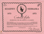 Centennial Belles Certificate by Kearney Centennial Commission