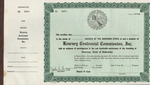 Blank Stock Certificate for Centennial Commission by Kearney Centennial Commission