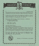 Blank Shavers Permit by Kearney Centennial Commission