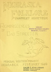 Reminiscences of Dad Streeter - Nebraska Folklore